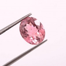 Pink tourmaline 9x7mm oval faceted cut 1.70cts